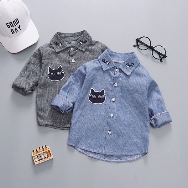 

mvtf7 boy's long sleeve 2019 new baby's clothes korean baby's shirt cotton autumn tong chen shan tong chen shan jacket childr, White;black