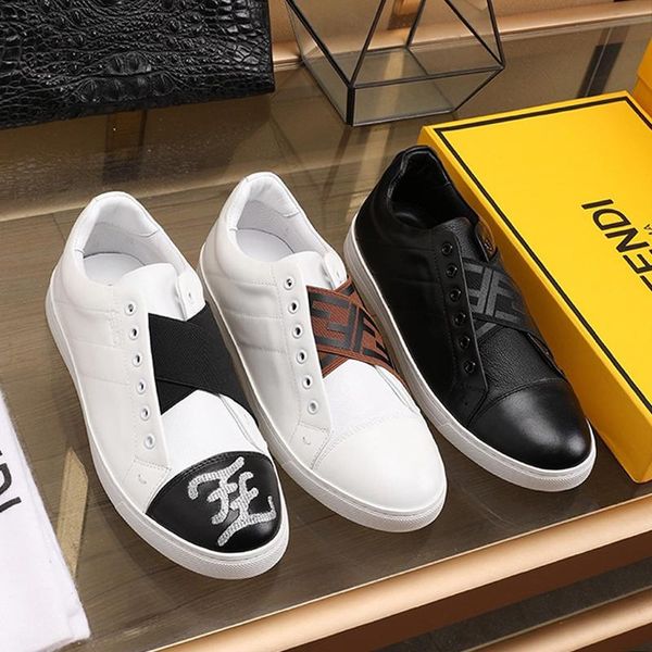 

luxury mens shoes drop ship outdoor walking comfortable footwears leather slip -ons sneakers low plus size sports men shoes, Black