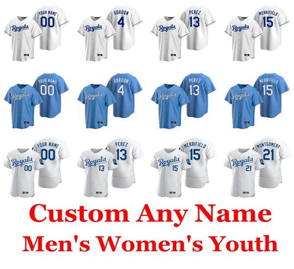 

whit merrifield jersey salvador perez alex gordon mike montgomery maikel franco chance adams scott barlow baseball jerseys custom stitched, Blue;black