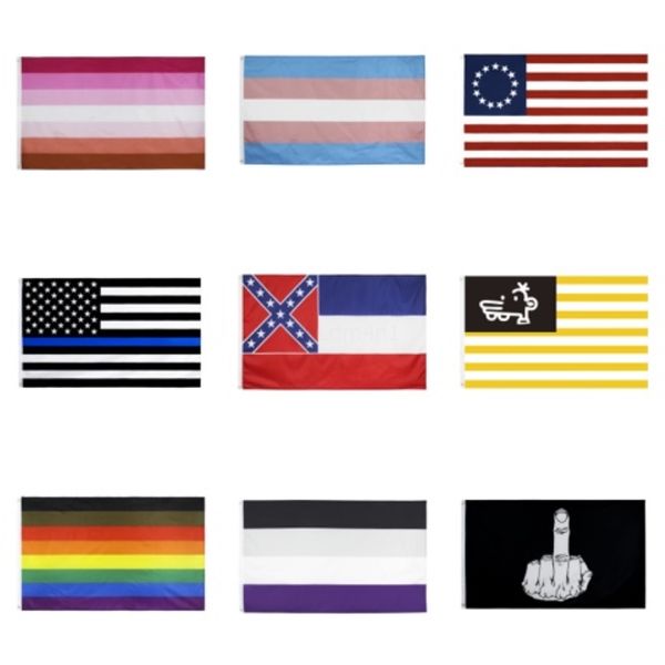 

100 1pcs rainbow flag 3x5ft 90x150cm lesbian gay pride polyester lgbt flag banner polyester colorful rainbow flag for decoration 3 x 5ft#124