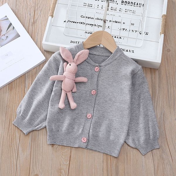 

girlslittle white rabbit knitted cardigan coat coat knitted children's cardigan sweater children's sweater, Blue