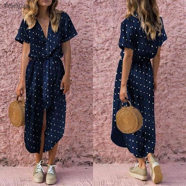 

us warehouse dress womens casual daily bow tie v neck dot button dress short sleeve soild long dress women aug14 designer, Black;gray