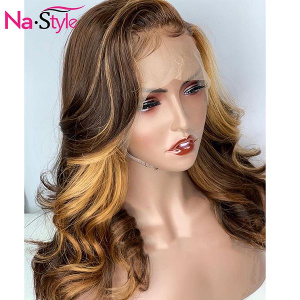 

honey blonde 360 lace frontal human hair wigs ombre colored wigs glueless body wave wig for black women remy brazilian hair 130%