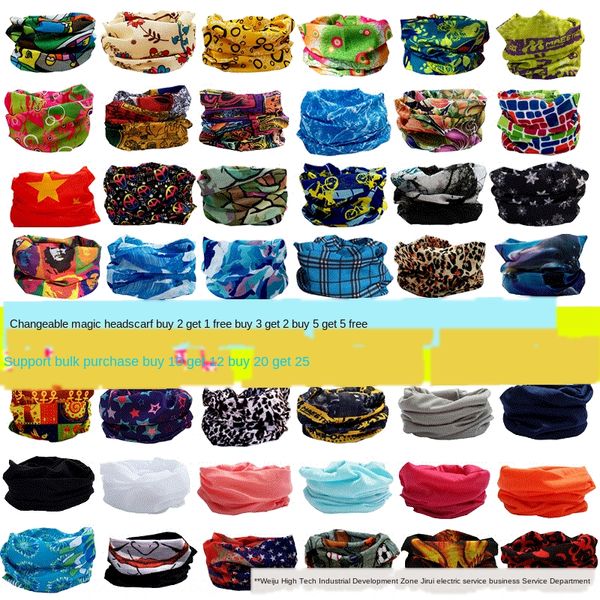 

outdoor magic versatile cycling men's mask windproof sun-proof bicycle scarf summer collar scarf sports fishing women, Black