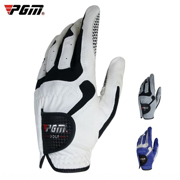 

pgm golf men' golf super fiber cloth left hand gloves and gloves single anti-skid particles, Blue;gray