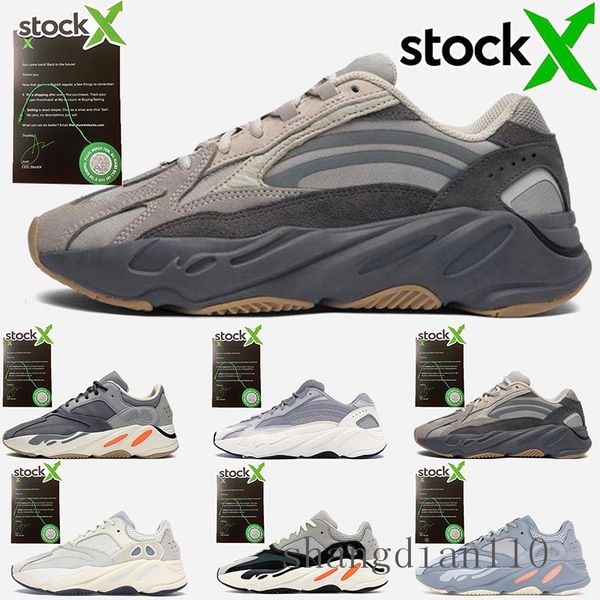 

kanye west 700 wave runner running shoes for mens womens 700s v2 static sports sneakers mauve solid grey shoes size 36-46 ju9-n, Black