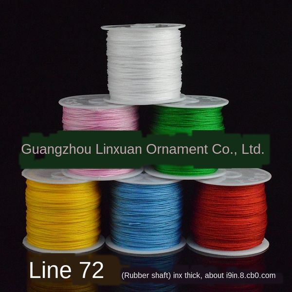 

no. 72 jade taiwan braided red rope diy diy chinese knot coin bracelet bead chinese knot thread jewelry thread, Silver
