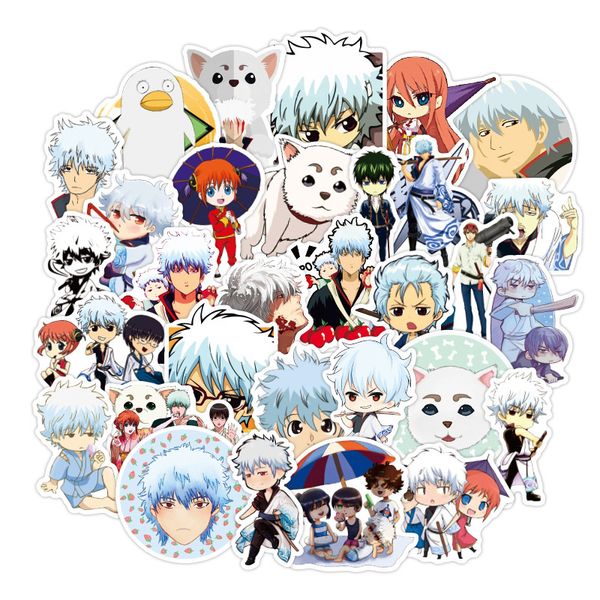 

100pcs/set gintama anime small waterproof stickers for bicycle lappc case car