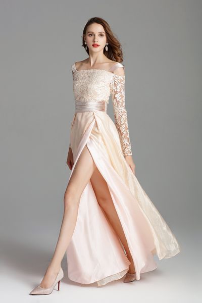 

long open back white diamond chiffon celebrity long evening dress wedding, Black