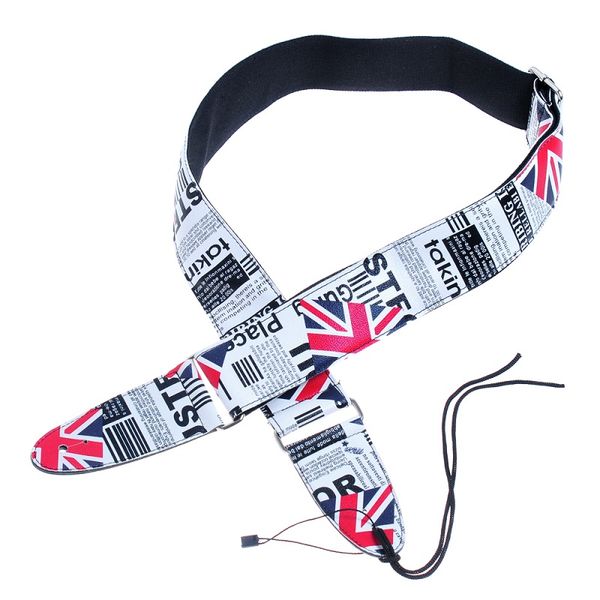 

1pc black and white colorful pu leather guitar strap for acoustic electric guitar