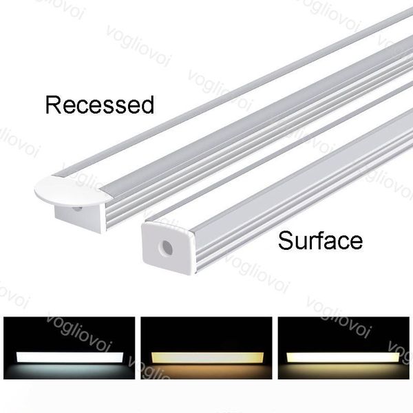 

led bar lights recessed milky cool white 15w dc12v smd2835 strip 1m thickened u aluminium conductivity cabinet jewlry light super bright dhl