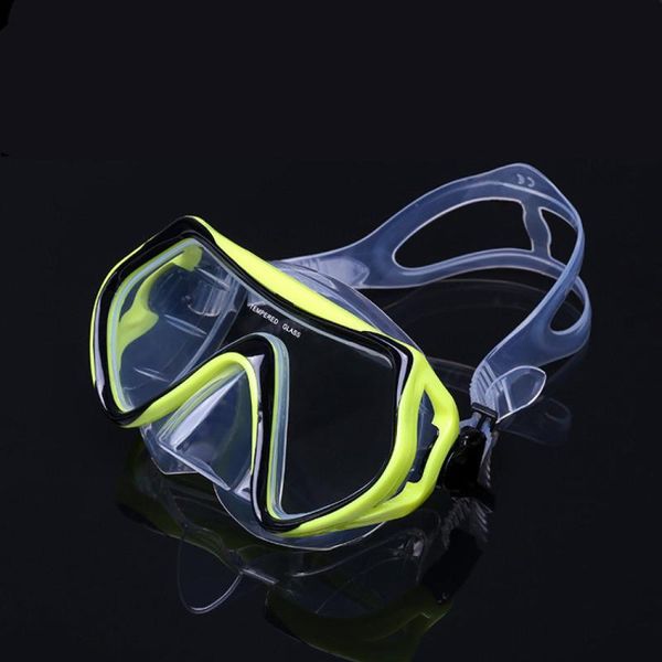 

закаленное стекло дайвинг очки очки подводное погружение маска (желтый + синий