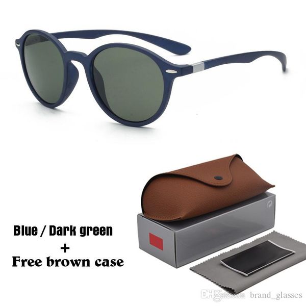

round sunglasses men women fashion steampunk glasses brand designer plank frame retro vintage sun glasses uv400 lens and cases and box, White;black