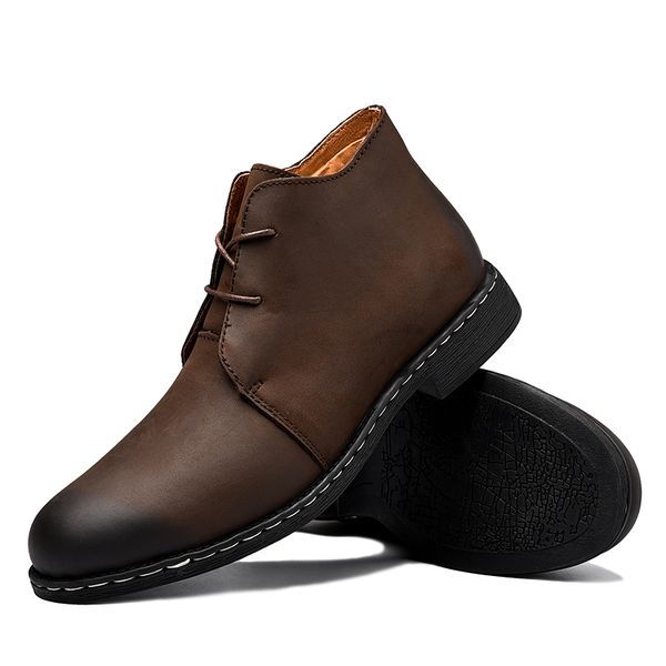 

men's autumn winter plus cotton leather shoe luxury fashion driving shoes banquet business leather shoes waterproof and non-slip, Black