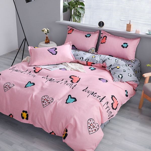 

spring bedding set summer flower duvet cover set pastoral style peaches bed linen sheet daisy bed set 4pcs home bedding green