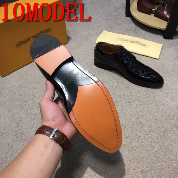 

2020 luxurious mens shoe genuine leather summer breathable formal shoe male mocassin homme dress footwear soft wedding shoe size 38-45, Black
