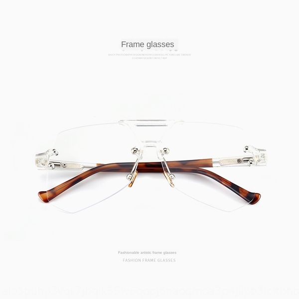 

4rw3b wide- myopia frame men's and women's large round face square face ultra-light myopia glasses spring legs frameless glasses f, Silver