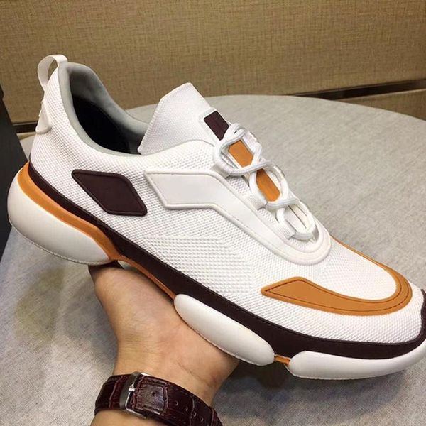 

breathable knit fabric cloudbust sneakers mens shoes luxury shoes outdoor walking low lace -up men shoes with origin box, Black