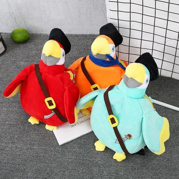 

children's plush bag parrot shoulder slanting korean style children's cute backpack for boys backpack and girls 3-5 years old