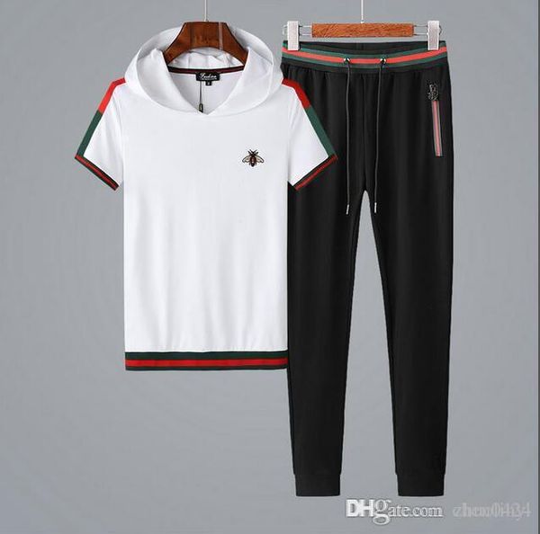 

spring/summer 2020 brand men's wear designer hoodie set jogger athletic athletic men's sportswear size -3xl- ing, Gray