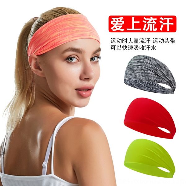 

sports head sweat-absorbing hair hair elastic band running fitness yoga sweat-relieving band, Yellow;black