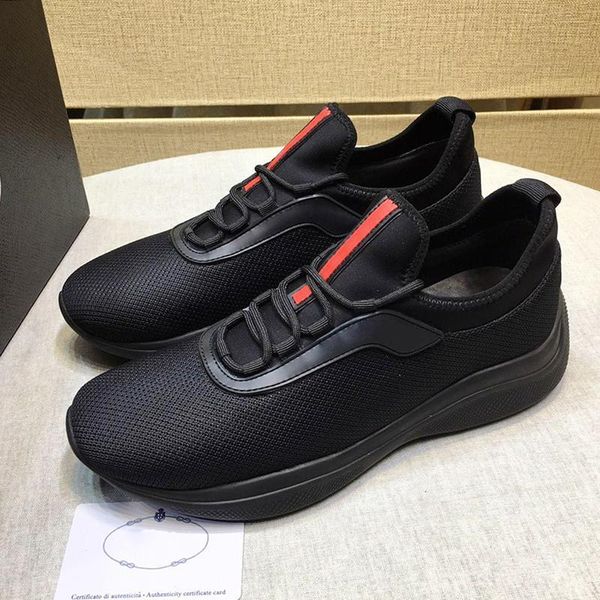 

comfortable mesh and neoprene sneakers men 's shoes outdoor walking shoes low breathable lace -up men shoes sale zapatos de hombre, Black