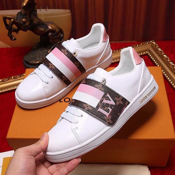 

new women sneakers shoes casual with box luxury design frontrow sneaker lady fashion shoes chaussures de femme sports footwears luxury drop, Black
