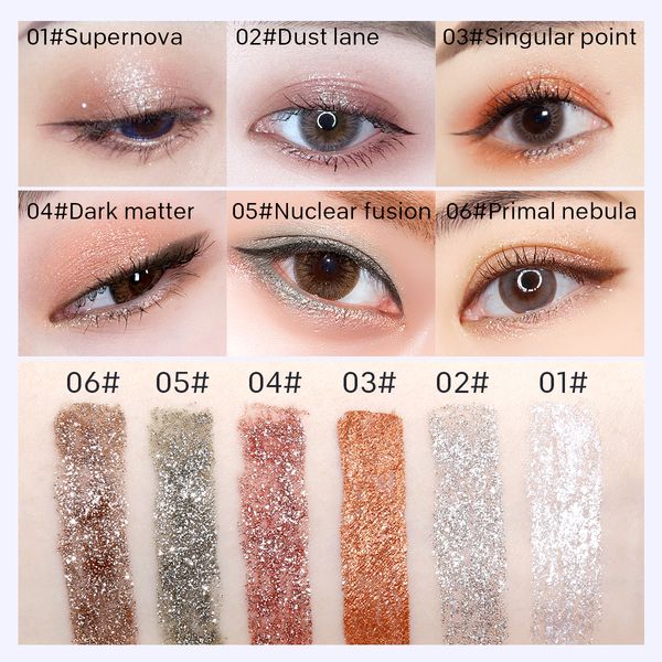 

neza shiny eyeliner sequined flash 6 colors waterproof eyeliner glitter makeup lip liner liquid eyeshadow penmoisturizing lasting highlight