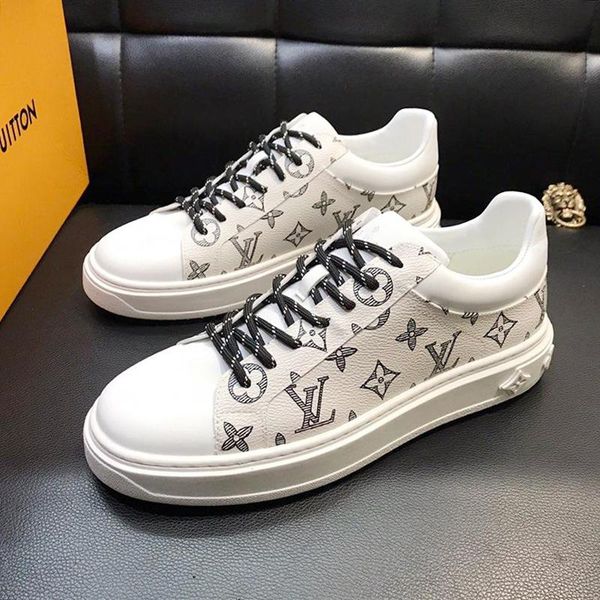 

new mens shoes sneakers breathable luxury footwears fashion sneakers shoes chaussures pour hommes with origin box lace -up men shoes casual, Black