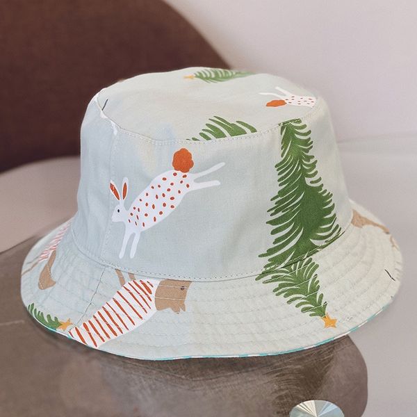 

pvze6 male and female pure cotton cartoon sun large brim fisherman baby cap baby cap double-sided sun-proof basin hat children's fisher, Yellow