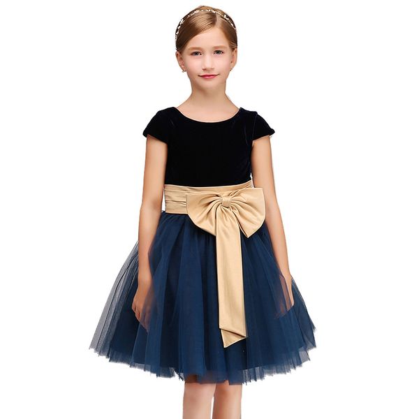 

2020 Fashion Flower Girl Dresses A Line Flower Bow Girls Pageant Dresses For Wedding Party First Communion Plus Size