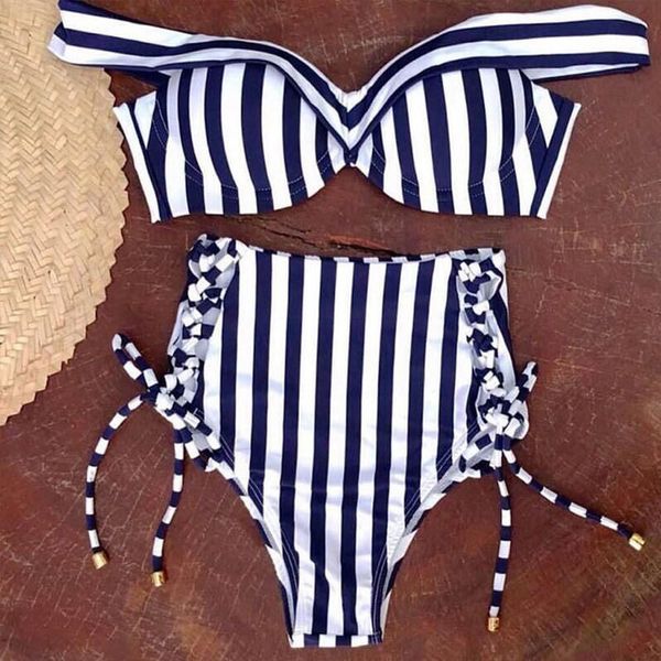 

38 womens swimwear womens fashion two piece push up printed bikini beach bathing monokini swimsuit drop shipping, White;black