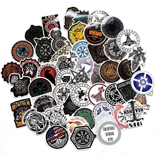 

5 sets=250pcs pirate series ancient rune stickers trolley case waterproof pvc stickers