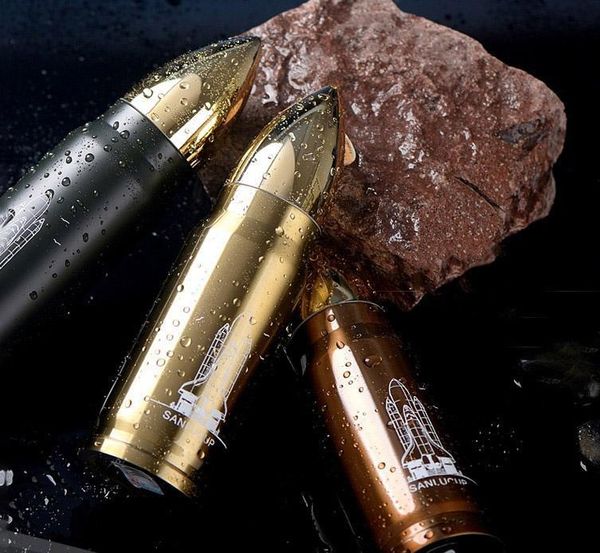 

12oz creative bullet shape stainless steel thermos water bottle vacuum flasks coffee milk mug water cup