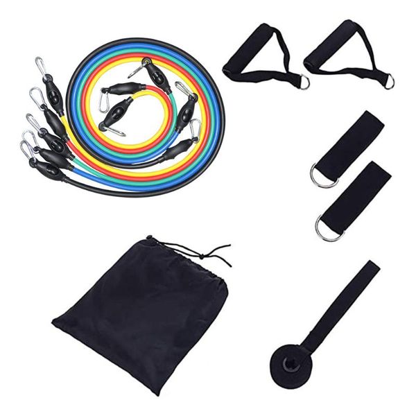 

resistance bands 11pcs/set latex crossfit training exercise yoga tubes pull rope rubber expander elastic fitness equipment