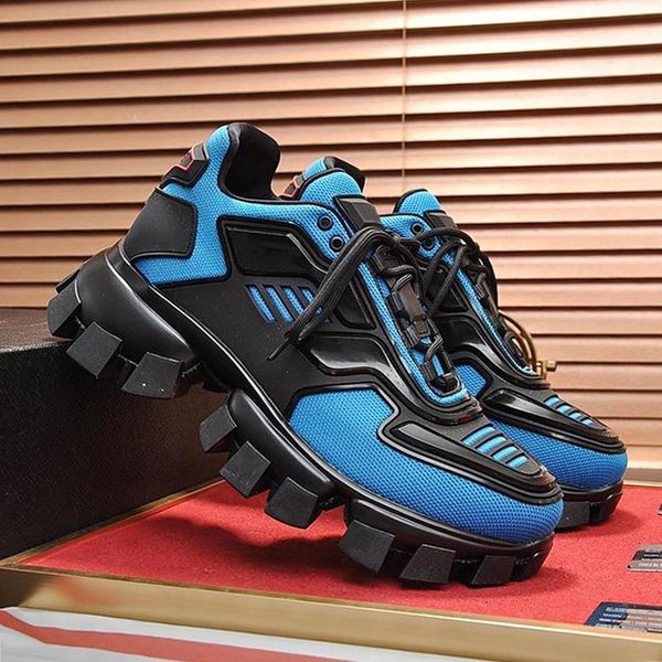 

mens shoes casual lace -up with origin box breathable cloudbust thunder knit sneaker men shoes fashion 2020 chaussures pour hommes fast ship, Black