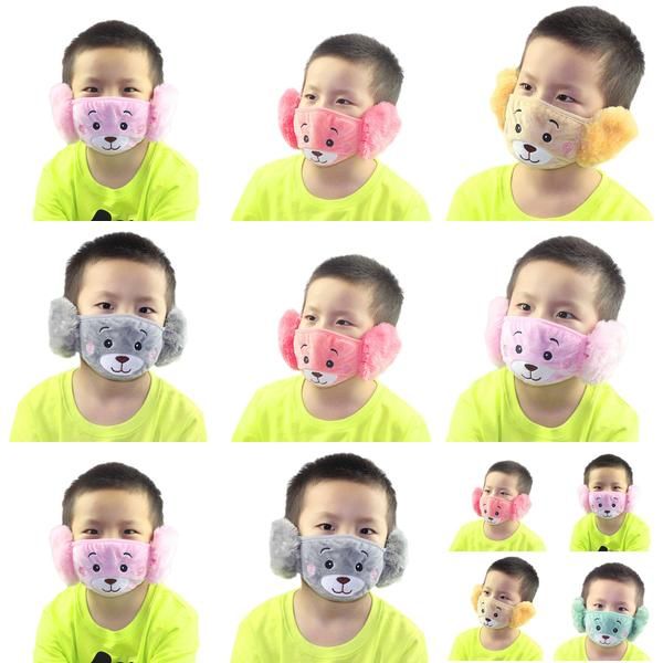 

cupid house cute animal winter cupid house cute animal winter earmuffs mouth ear cover half face kids children masks warmer earmuffs havyd, Black