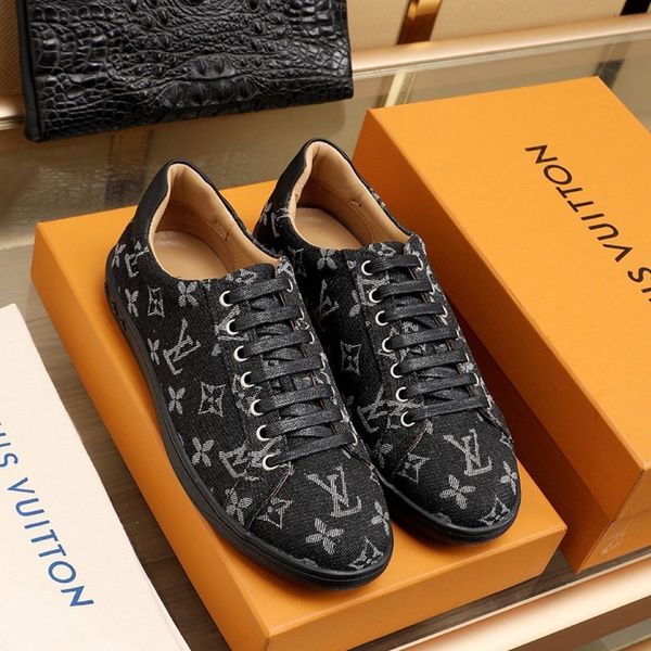 

2020 l8 fashion trend mens designer shoes leather breathable luxury shoes lace-up casual hiker shoes mens sneakers, Black