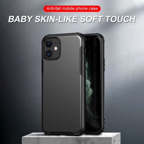 Telefone para iPhone Para o Caso 11 xs pro Max 7 8 mais à prova de choque Silicone Bumper tampa traseira para Samsung S20 One Plus 8 Pro