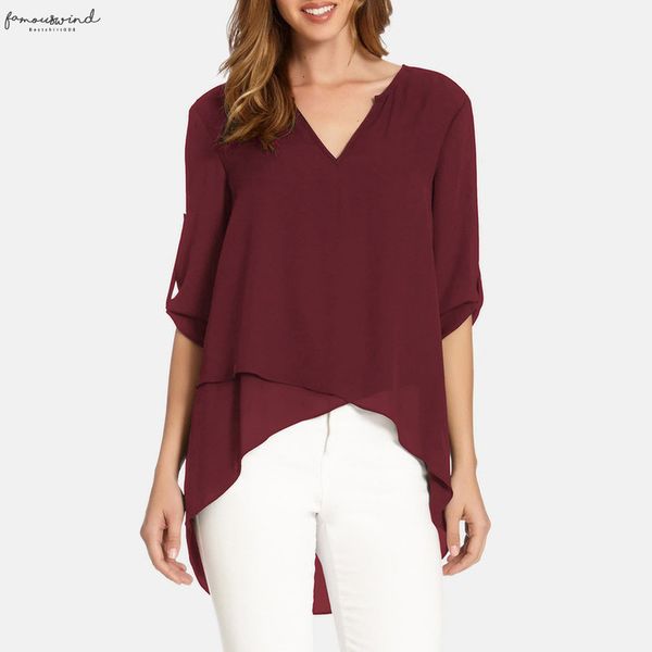 

womens long sleeve pleated white blouse v neck shirt chic office lady vintage female casual shirts plus size 2020 summer women top