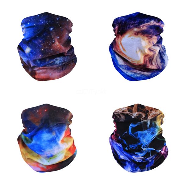 

us stock, outdoor sports cycling protective mask neck gaiter biker's tube bandana scarf magic head face wristband beanie cap fy7026#942, Black