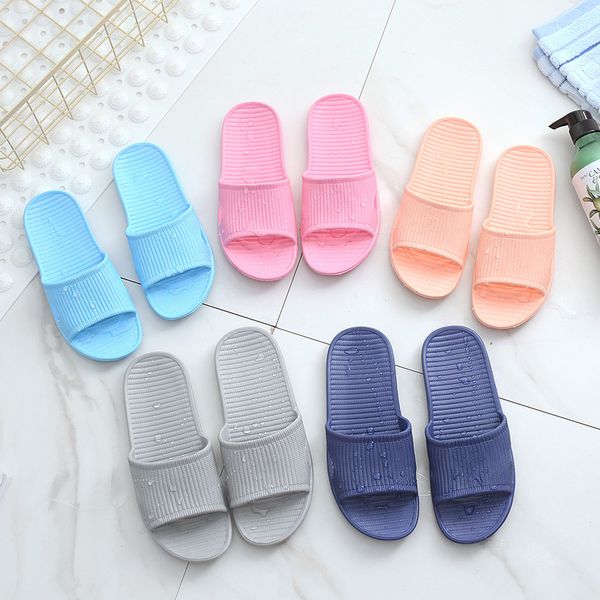 

new style summer couples eva sandals household men and women bathroom slippers light soft-sole anti-slip floor sandals, Black