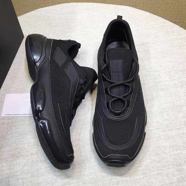 

knit fabric cloudbust sneakers mens shoes comfortable fashion autumn and winter lightweight casual lace -up sports men shoes, Black