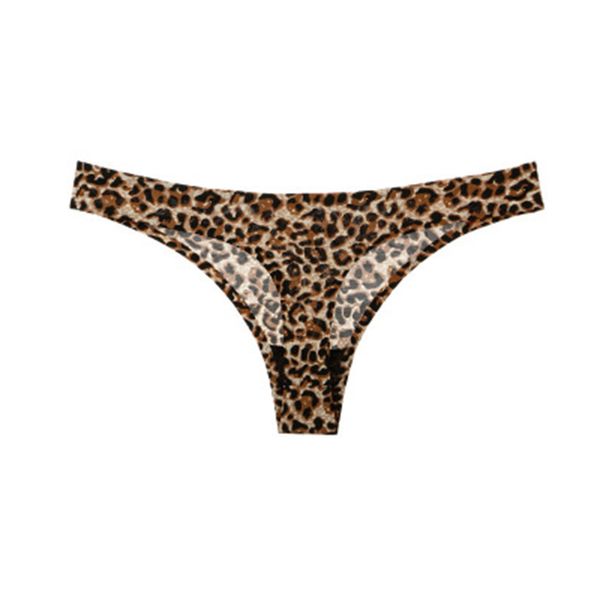 

women's panties leopard for women g-string low-rise plus size thong lingerie underwear seamless cotton crotch lady, Black;pink