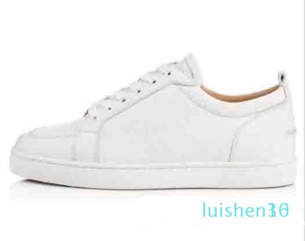 

original box] gift brand red bottom men sneakers low shoes rantulow junior flat mens geunine leather white black outdoor trainer l16