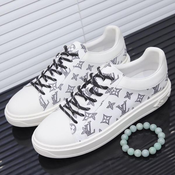 

new4 men's casual shoes fashion wild sports shoes comfortable pattern personality men's shoes original box packaging zapatos hombr, Black