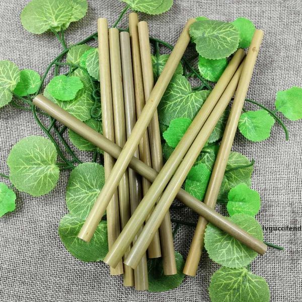 

100% natural bamboo straw 23cm reusable drinking straw eco-friendly beverages straws cleaner brush for party wedding bar drinking tools