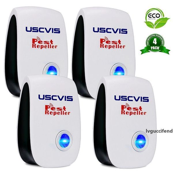 

4 pcs ultrasonic pest repeller electronic pest control pest repellent for mosquitos, ants, flies, moths t200529