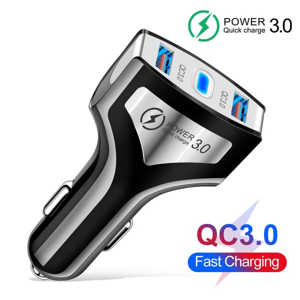 18w Carga rápida QC 3.0 Adaptador de carregador de carro para Xiaomi Mi 9 SE Huawei P20 P30 Pro Tipo de telefone celular C PD 3.0 Carregamento de carro rápido