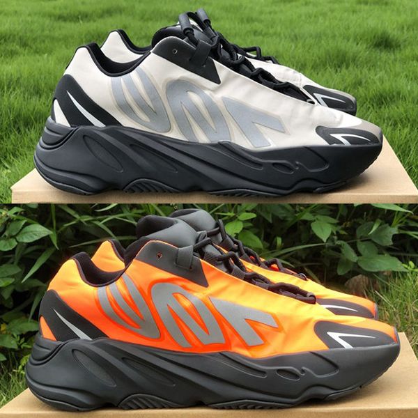 

desiger 700 mnvn kanye west shoe in phosphor bone triple black orange with reflective 700 branding printed v3 azael alvah men women sneaker